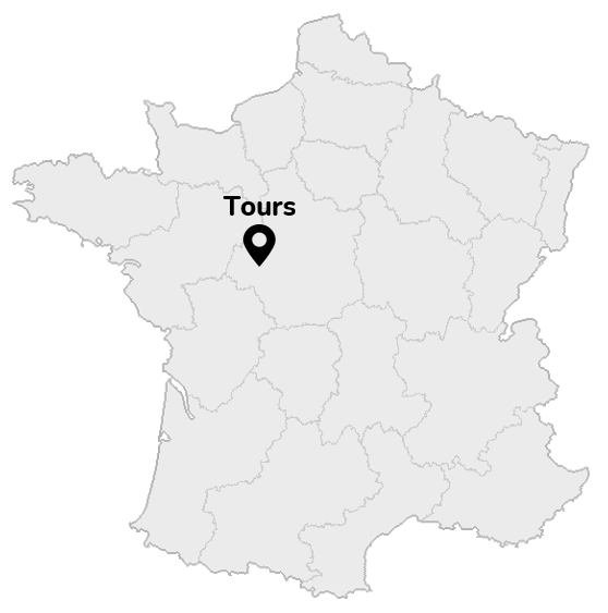 Carte de France — RD Structure basé à Tours